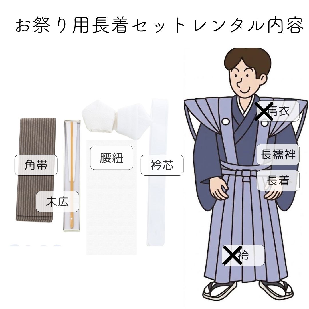 祭用 紋付 長着セット