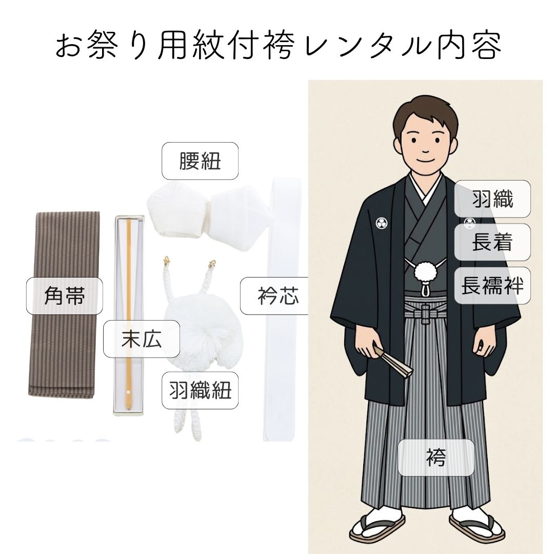 祭用 紋付袴セット